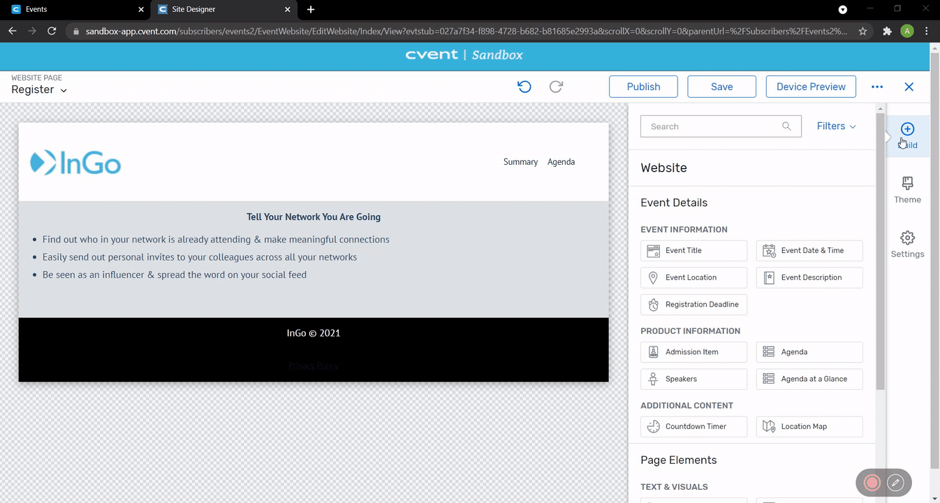 Cvent Installation